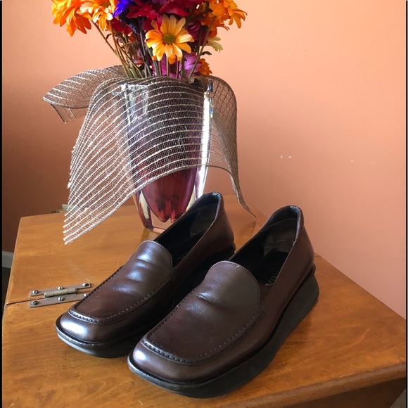PRADA chocolate brown slip-on leather loafers - Picture 1 of 10